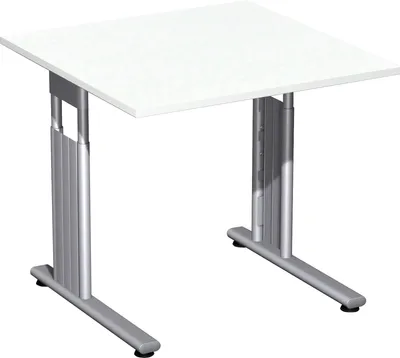 Produktbild von Schreibtisch C Fuß Flex Maße: 800 x 680-820 x 800 mm weiß
