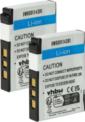 Produktbild von vhbw 2x Akku kompatibel mit Kodak EasyShare V530, V603 Kamera (460 mAh, 3,6 V, Li-Ion)