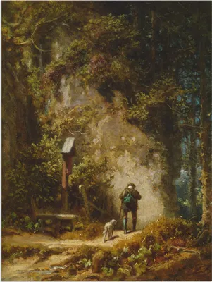 Produktbild von ARTland Wandbild Alu für Innen & Outdoor Jäger im Wald Größe: 45x60 cm