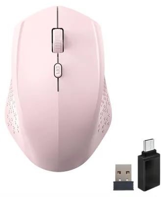 Zdjęcie produktu dla Bezprzewodowa mysz USB i Bluetooth, mysz dwumodowa, ergonomiczna mysz do komputera PC z regulowaną rozdzielczeniem DPI (800, 1200, 1600). Bezprzewodowa mysz do laptopa, komputera PC, urządzeń iOS i Android