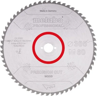 Produktbild von Metabo 628228000, Holz, 30,5 cm, 3 cm, 1,8 mm, 6100 RPM, 2,4 mm