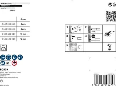 Produktbild von PRO Ceramic Trockenbohrkronen-Set, 6x30, 8x30, 10x30, 12x30 mm, M14, 4-tlg.