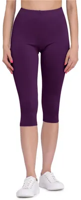 Image de Leggings 3/4 pour femme Bellivalini en viscose BLV50-148 (prune, XS)