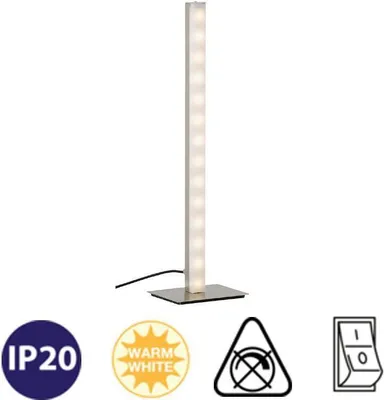 Produktbild von Tischleuchte Briloner Linea LED Tischlampe Nickelmatt