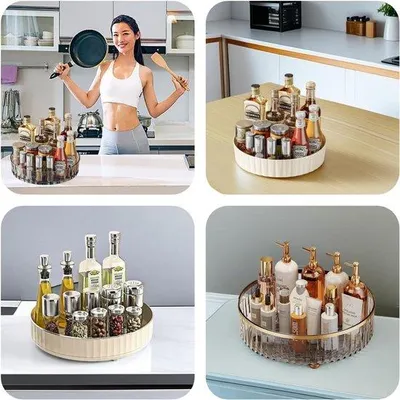 Produktbild von Famanu Drehplatte 27 cm - Melkwit, runder Küchenorganizer