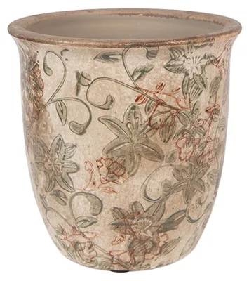 Productafbeelding van Clayre & Eef bloempot, Ø 13x13 cm, beige, keramiek