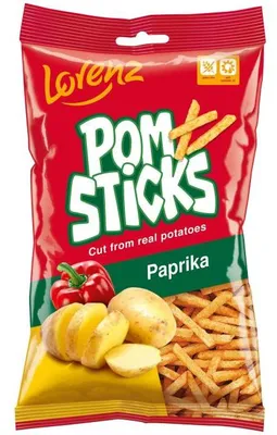 Produktbild von Lorenz Pomsticks Paprika Kartoffelsticks knusprik würzig 100g