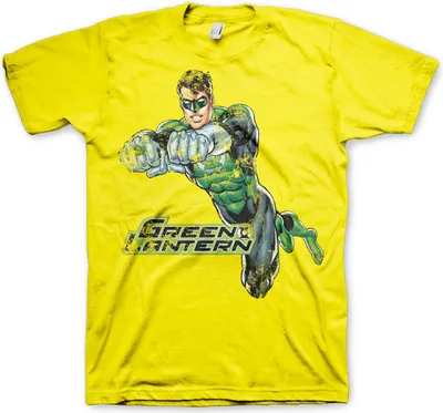 Produktbild von Green Lantern Distressed T-Shirt - X-Large - Yellow