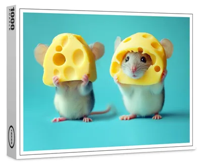 Image de Puzzle haut de gamme Raxxa « Les souris et le fromage », 1 000 pièces