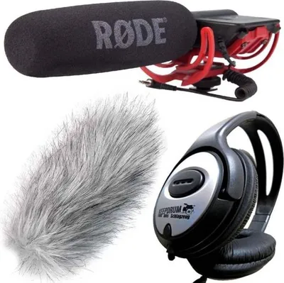 Immagine prodotto di Rode VideoMic Rycote con parabrezza e cuffie