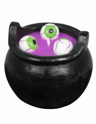 Produktbild von Augenkessel Deko-Kerze Halloween-Tischdeko bunt - Einheitsgröße