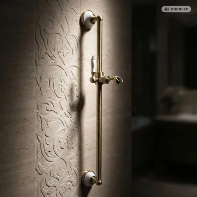 Obrázek produktu pro PaulGurkes Sprchová tyč Retro Keramika Mosaz Bronz