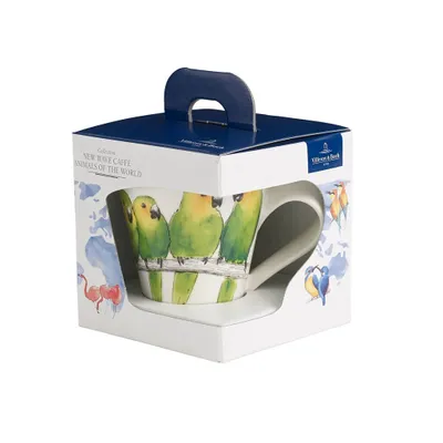 Produktbild von Villeroy & Boch New Wave Caffe Becher m. Henkel Braunwangensittich