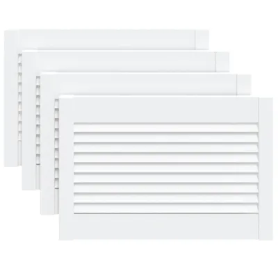 Produktbild von vidaXL Schranktüren Lamellen-Design 4 Stk Weiß 39,5x59,4 cm Massivholz