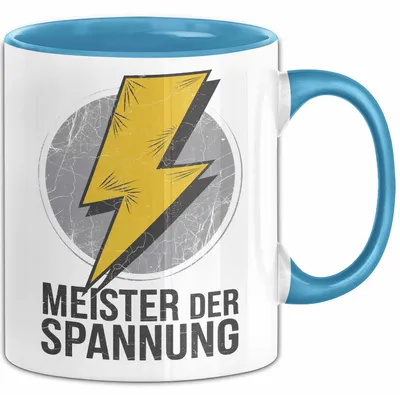 Produktbild von Elektriker Tasse Geschenk Meister der Spannung Geschenk (Blau)