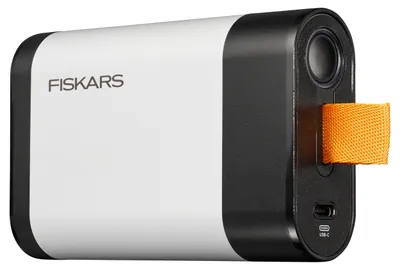 Productafbeelding van 12V-4Ah accu voor draadloze Fiskars-snoeischaars. Powerbank. USB-C-kabel inbegrepen.