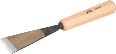 Immagine prodotto di Scalpello STUBAI Serie 52 - Forma 1 | Scalpello diritto 40 mm, con manico in legno, per superfici lisce, per preforo, intaglio e intaglio a rilievo, per lavorare il legno