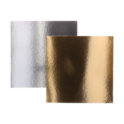 Produktbild von FunCakes Cake Boards silver/gold Quadrat 25 cm  3 Stück