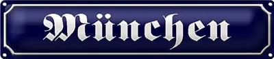 Produktbild von Blechschild Straßenschild 46x10cm München Bayern Dekoration