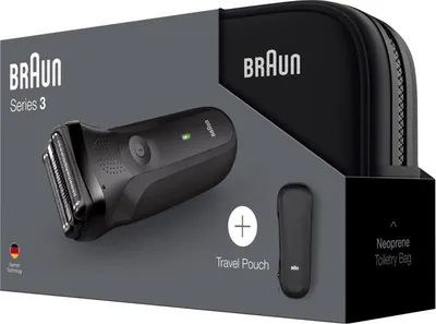 Zdjęcie produktu dla Braun Series 3 300s, Golarka foliowa, Czarny, LED, Zasilanie, Bateria, Niklowo-metalowo-wodorkowa (NiMH)