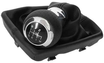 Image de Audi A4 B8 07-15 NOIR + CHROME Pommeau de levier de vitesses 6 rapports + LEVIERS DE VITESSES NOIRS