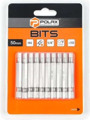 Zdjęcie produktu dla Zestaw bitów 50mm H4 1/4" 6150CRV (10 szt) Polax
