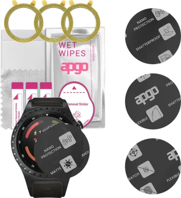 Produktbild von apgo 3 Stück Schutzglas, Matt, kompatibel mit Acme SW302 Smartwatch, Hybrid 8H, Ersatz für Hartglas, Displayschutzglas, Bildschirmschutz, Displayschutz, kratzfest