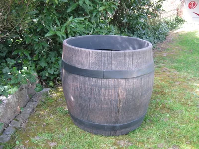 Produktbild von Blumenkübel Pflanzenkübel Pflanzentopf Barrikoptik Rund Braun XXL 67 cm x 60 cm