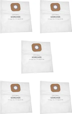 Immagine prodotto di Bluparts 10101046 Sacchetto filtro 5 pezzi come Kärcher 6.904-084.0 per aspirapolvere