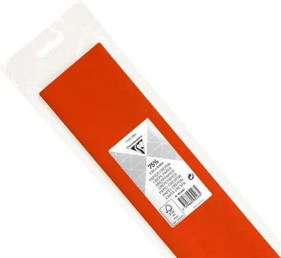 Produktbild von Clairefontaine 10x Krepppapier Blisterpackung 1 Blatt 2,50x0,50m Orange 95158C
