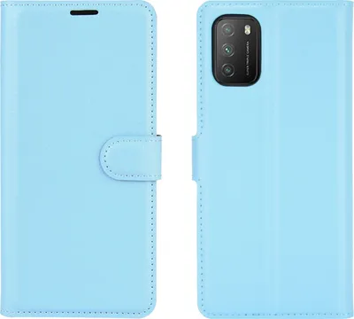 Produktbild von Mobigear Classic  POCO M3 Hülle Klapphülle Geldbörse - Blau