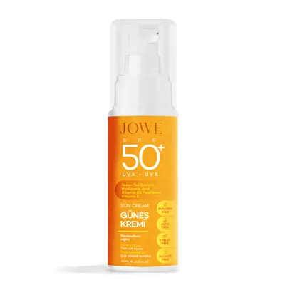 Image de Jowe Crème solaire Anti-Blemish SPF 50+ - Haute protection UVA/UVB - Avec thé vert, acide hyaluronique & oxyde de zinc - Hydratant & anti-âge - 60 ml