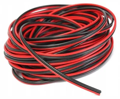 Produktbild von 2-adriges Kabel rot-schwarz 1,0mm² mit 2 Pins
