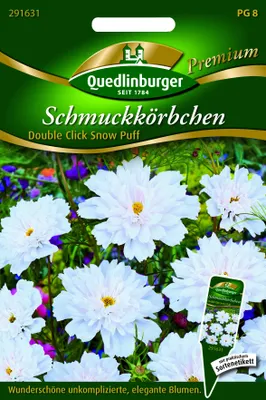 Produktbild von Quedlinburger Saatgut - Cosmos Double Click Snow Puff - Samen - 291631