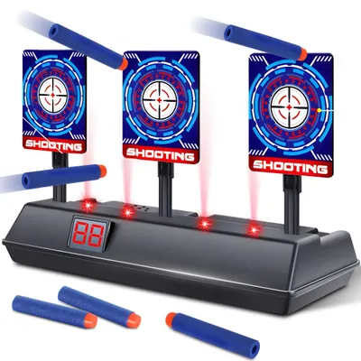 Obrázek produktu pro Zbraň Hračka Zbraň terč s LCD elektrickým blasterem Digitální střelecký terč se zvukem a skóre terč Auto Reset Boys Girls Retoo
