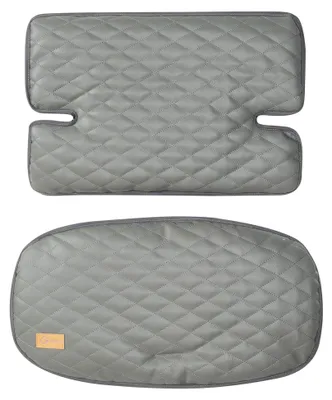 Produktbild von Sitzverkleinerer Sit Up Luxe - 2-teilige Hochstuhleinlage Stone gesteppt - Sitzkissen für Treppenhochstühle, 100% Polyester, Dunkelgrau
