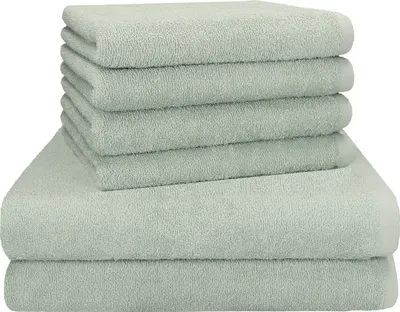 Produktbild von Betz BERLIN 6er Set 2x Badetuch 100 x 150 cm 4x Handtuch 50 x 100 cm 100% Baumwolle Farbe - jade