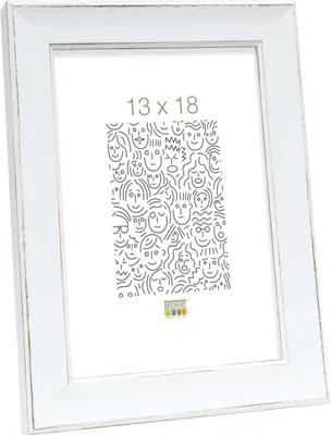 Zdjęcie produktu dla Ramka na zdjęcia drewniana Deknudt S45YF, biała, 15x20 cm