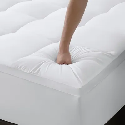 Obrázok produktu pre Matracový topper 180x200 cm, mikrovlákno, biela, pre postele