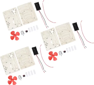Obrázek produktu pro DIY elektrický ventilátor ze dřeva, zajímavá výuková stavebnice pro děti