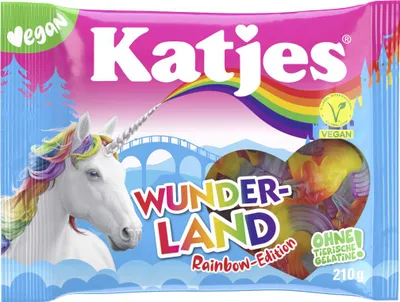 Obrázek produktu pro Katjes Wunderland Rainbow ovocné želé veganské balení 210 g