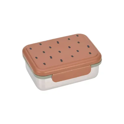 Produktbild von LÄSSIG Kinder Brotdose Edelstahl Lunchbox Frühstücksbox Nachhaltig Kindergarten Schule/Happy prints caramel