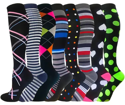 Productafbeelding van Compressiekousen voor dames en heren, compressiesokken voor de bloedsomloop, 20-