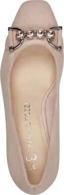 Produktbild von MARCO TOZZI Damen Pumps Karree Spitze und Zierspange mit Strassbesatz 2-22428-44, Größe:38 EU, Farbe:Rosa