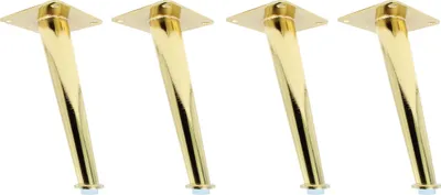 Immagine prodotto di Natural Goods Berlin piedini per mobili CONICAL, piedini per letti, divani e armadi, oro, 18 cm, 4 pezzi
