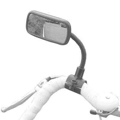 Produktbild von HR Rückspiegel Schwanenhals für Fahrrad/ Mofa/ E-Scooter/ Rollstuhl/ Rollator- Konvex Spiegel