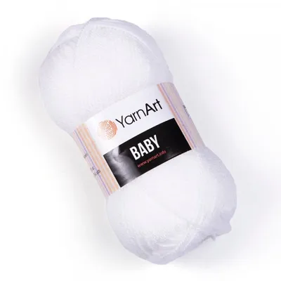 Obrázok produktu pre Yarn Art Baby 501 White Pletacia priadza