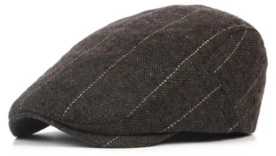 Produktbild von Schiebermütze Herren Verstellbar Newsboy Cap Herbst Winter Kaffee M-L