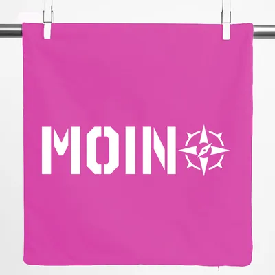 Produktbild von Huuraa Kissenbezug Moin Kompass 40x40cm Fuchsia Baumwolle Dekokissenbezug Geschenkidee
