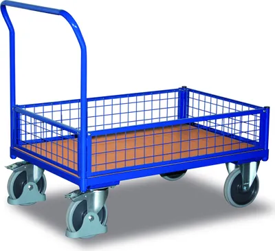 Produktbild von Drahtgitter Kasten-/ Bügelwagen Typ L + EasySTOP